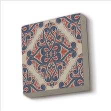 Italyan Çini Deseni Baskılı Taş Magnet 5x5