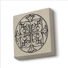 Bizans Dairesel Paneli Baskılı Taş Magnet 5x5