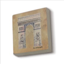 Zafer Takı (Arc De Triomphe) Baskılı Taş Magnet 5x5