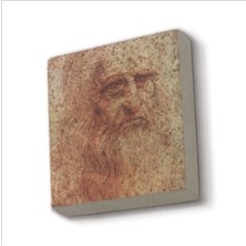 Otoportre (Leonardo Da Vinci, 1512) Baskılı Taş Magnet 5x5
