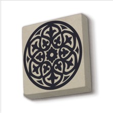 Barok Desen Baskılı Taş Magnet 5x5