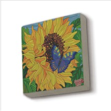 Kelebek Baskılı Taş Magnet 5x5