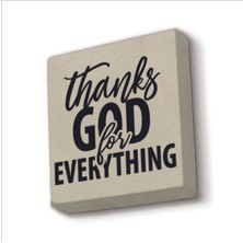 Her Şey Için Tanrı’ya Şükürler  Baskılı Taş Magnet 5x5