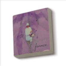 Fransa Görseli Baskılı Taş Magnet 5x5