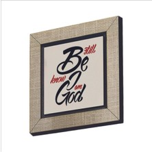 Zebur 46:10 Baskılı Mdf Magnet 7x7