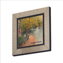 Amsterdam Görseli Baskılı Mdf Magnet 7x7