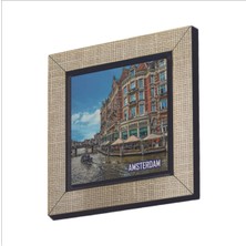 Amsterdam Görseli Baskılı Mdf Magnet 7x7