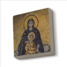 Ayasofya- Hz. Meryem ve Isa Mozaiği Baskılı Taş Magnet 5x5
