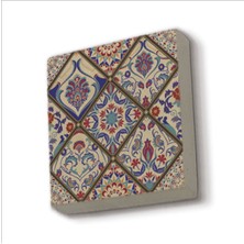 Italyan Çini Deseni Baskılı Taş Magnet 5x5