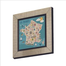 Fransa Sembolleri Baskılı Mdf Magnet 7x7