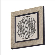 Yaşam Çiçeği Deseni Baskılı Mdf Magnet 7x7