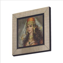 Osmanlı Kadın Çizimi Baskılı Mdf Magnet 7x7