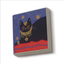 Kedi Baskılı Taş Magnet 5x5