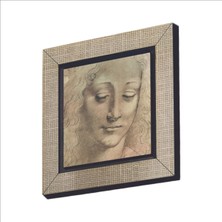 Baş Etüdü (Leonardo Da Vinci) Baskılı Mdf Magnet 7x7