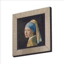 Inci Küpeli Kız (Johannes Vermeer, 1665 Baskılı Mdf Magnet 7x7