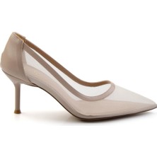 Bej File  Kadın Klasik Topuklu Ayakkabı K01209020022