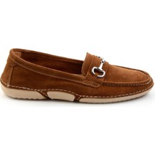 Bambi Taba Leather Kadın Loafer Ayakkabı K01028130601