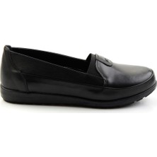 Bambi Siyah  Deri Kadın Casual Ayakkabı K01087734103