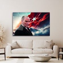 Exela Home Atatürk ve Bayrak Cam Tablo