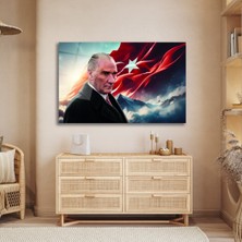 Exela Home Atatürk ve Bayrak Cam Tablo