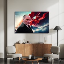 Exela Home Atatürk ve Bayrak Cam Tablo