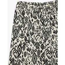 Koton Beli Lastikli Desenli Bol Paça Pantolon