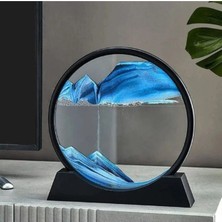 TeknoTrust Hareketli Kum Sanat Yuvarlak Cam 3D Kum Saati, Deniz Temalı, Plastik, Kahverengi, Çift Paket