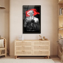 Atatürk ve Bayrak Cam Tablo