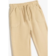 Koton Pamuklu Beli Bağcıklı Cepli Basic Jogger Pantolon