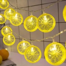 Ett 2m 10 LED Pilli 2 Kademeli Limon LED Işık