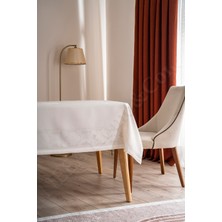 NEEA HOME Jumbo Dertsiz Pano Krem Masa Örtüsü Masaörtüsü Silinebilir Kir Leke Tutmaz Sıvı Geçirmez