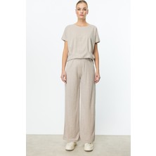 ON Sıfır Yaka Beli Pileli Bluz 56307