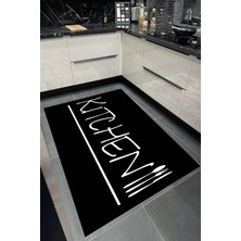 Carmine Carpet Dijital Baskılı Dekoratif Yıkanabilir Kaymaz Taban Mutfak Halısı