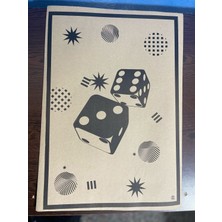 35X50 Boyutunda Zar Baskılı Kraft Oto Paspas 100 Adet Paket