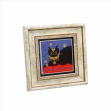 Kedi Baskılı Taş Tablo 20X20