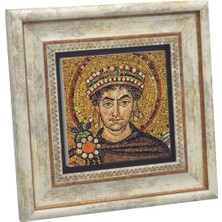 I. Justinianus (Büyük Jüstinyen) Baskılı Taş Tablo 20X20