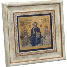 Ayasofya Deesis Mozaiği Baskılı Taş Tablo 20X20