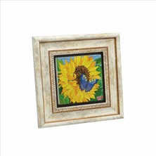 Kelebek Baskılı Taş Tablo 20X20