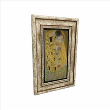 Öpücük (Gustav Klimt, 1907) Baskılı Taş Tablo 20X30