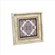 Italyan Çini Deseni Baskılı Taş Tablo 20X20