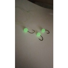 Boncuklu Sazan Takımı - 2 Adet - Glowlu/sarı Silikon Boncuk