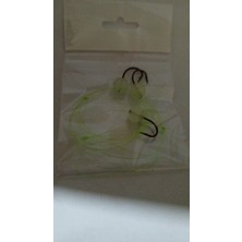 Boncuklu Sazan Takımı - 2 Adet - Glowlu/sarı Silikon Boncuk