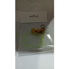 Boncuklu Sazan Takımı - 2 Adet - Glowlu/sarı Silikon Boncuk