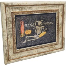 Neşeli Iskelet Mozaiği (Hatay) | Ευφροcυνοc (Euphrosynos) Baskılı Taş Tablo 20X25