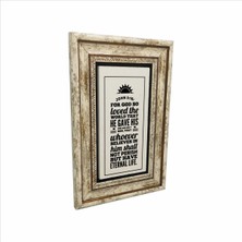 Yuhanna 3:16 Baskılı Taş Tablo 20X30