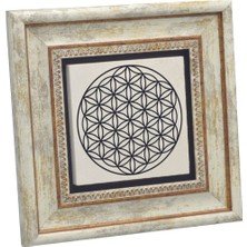 Yaşam Çiçeği Deseni Baskılı Taş Tablo 20X20