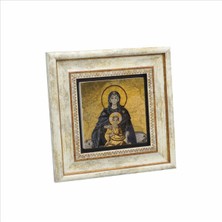 Ayasofya- Meryem ve Isa Mozaiği Baskılı Taş Tablo 20X20