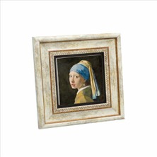 Inci Küpeli Kız (Johannes Vermeer, 1665 Baskılı Taş Tablo 20X20