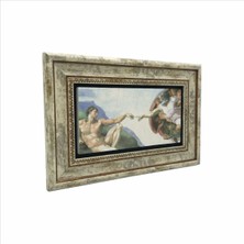 Adem’in Yaratılışı Freski (Michelangelo) Baskılı Taş Tablo 20X30
