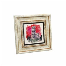 Pisa Kulesi Baskılı Taş Tablo 20X20